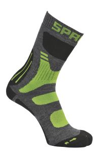 Spring Winter Warm Evolution Short Socks, Lime/Grey